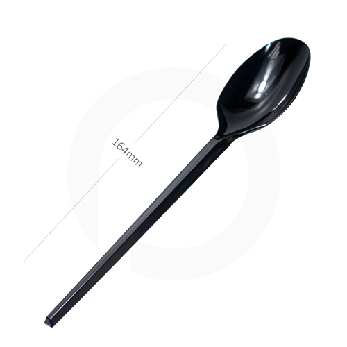 Rectangle Economy Black Ps Plastic Spoon 1000-Ctn