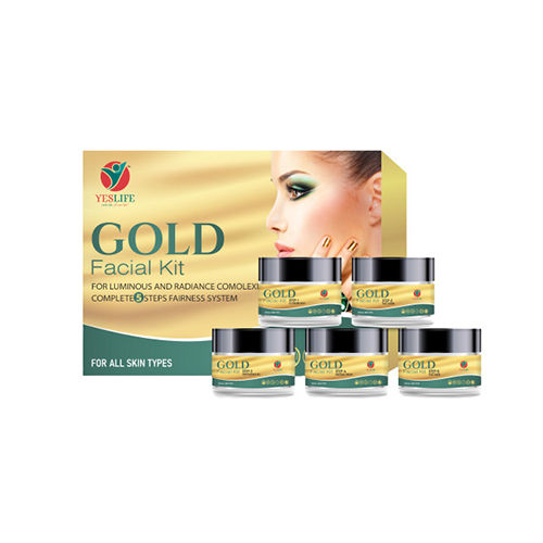 Safe To Use Gold Facial Kit With 5 Step