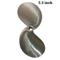 5.5 Inch Aluminium Boat Propeller - 5.5 Inches, Silver Finish | High Performance, 2 Blade Design, Lightweight And Corrosion Resistant