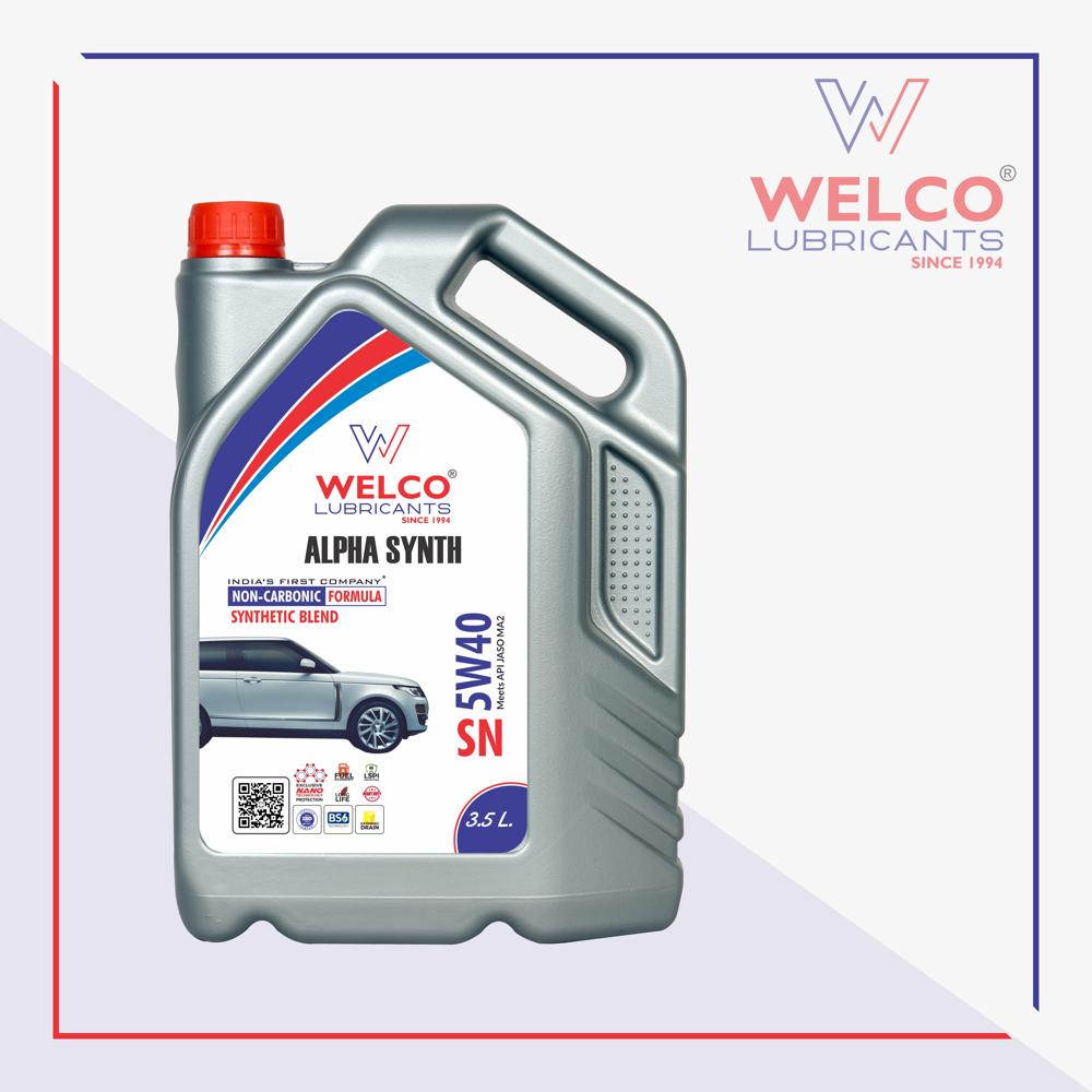 3 Ltr Alpha Synthetic 5W40 SN-CI-4 Engine Oil - 5W40 Viscosity Grade, Golden Color | Synthetic Blend, Suitable for Petrol & Diesel Engines