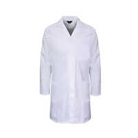 Hospital Staff Uniform - Lightweight Breathable Fabric, Unisex Design, Classic White, Long Sleeve, 1 Chest Pocket, Middle Side Closure