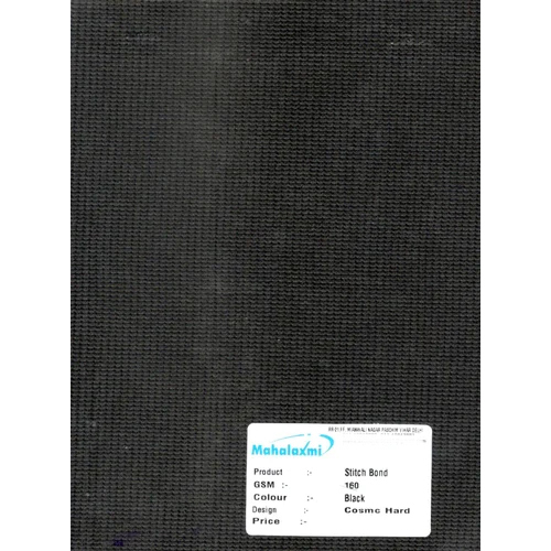 180gsm Stitch Bond Fabrics - Black Plain Bond Fabrics | Custom Size Options with Smooth Texture for Versatile Applications