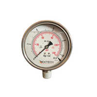Air Pressure Gauge - Stainless Steel, 1/2 Inch Connection, 1.5 Inch Dial | Analog Display, Diaphragm Sensor, Customized Scale Range, Measures Steam, Oil, Gas, Water