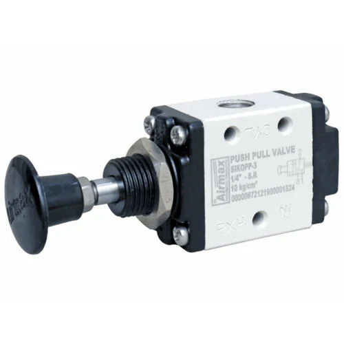 White & Black Airmax 2Ad-Pr-4 3-2 Way Push Pull Valve