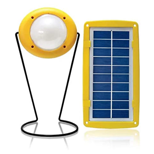 Yellow & Black Emergency Solar Light Lamp With Usb Mobile Charging