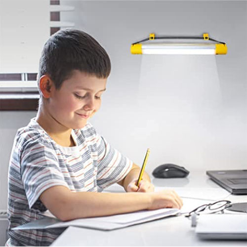 Yellow & Black Portable Solar Tube Light With Mobile Phone Charging