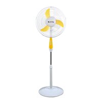 Sun King Electric Pedestal Fan Ultra Quite Cooling With Longlife Brushless Motor - Color: White