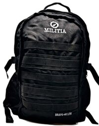 Militia Bravo 40 Ltr Tactical School College Hiking Trekking Camping Backpack Black