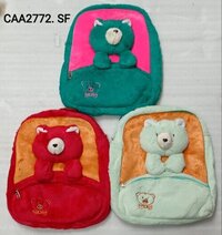 Kids Toy Bag - Polyester, 18x12 Inches, Multicolour | Four Compartments, Zipper Closure, One Handle, Two Side Water Bottle Pockets