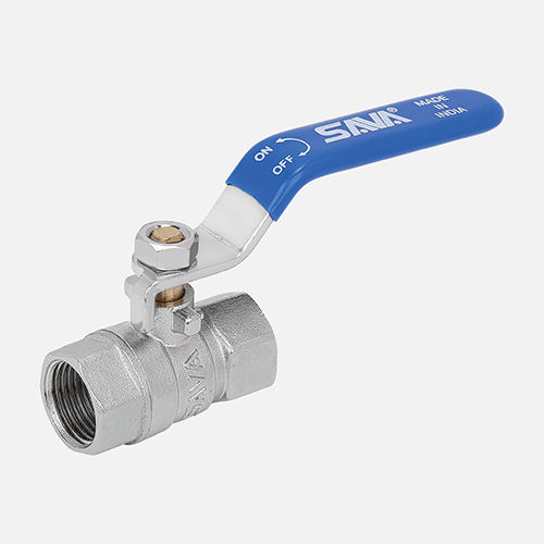 Silver-Blue 3-4 Inch Brass Ball Valve