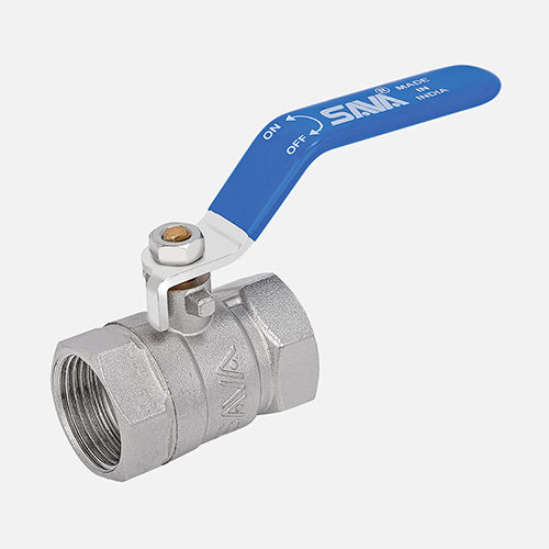 Silver-Blue 1 Inch Brass Ball Valve