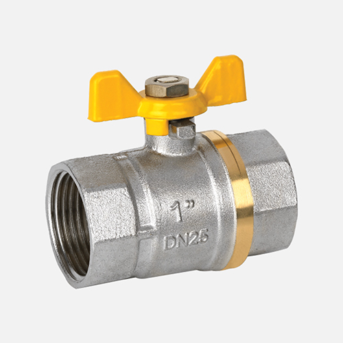 Silver-Golden-Yellow 1 Inch Brass Butterfly Valve