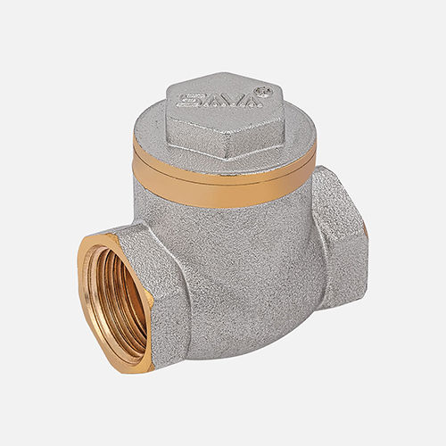 Silver-Golden 4 Inch Heavy Brass Check Valve