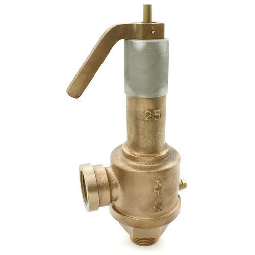 BRONZE SAFETY VALVE RIGHT ANGLE ENCLOSED DISCHARGE SCREWED ENDS