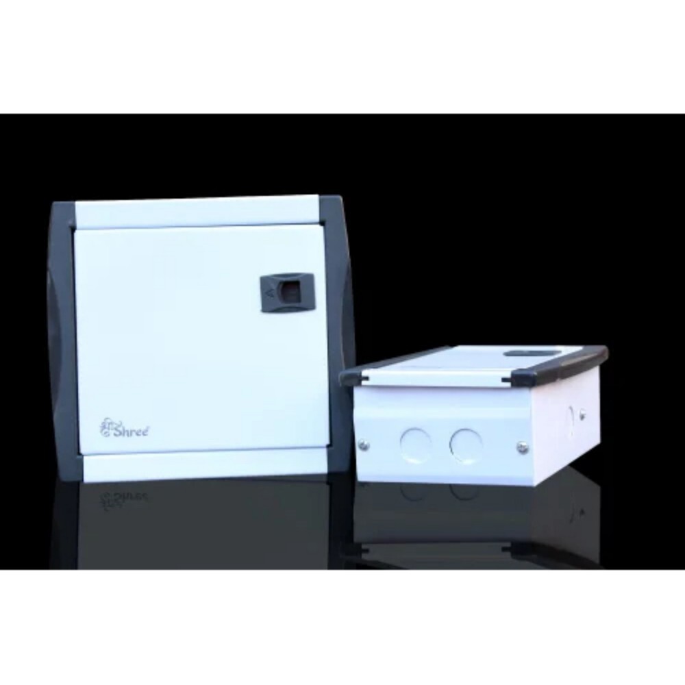 Mcb Distribution Box Double Door Stripline - Color: White & Gray