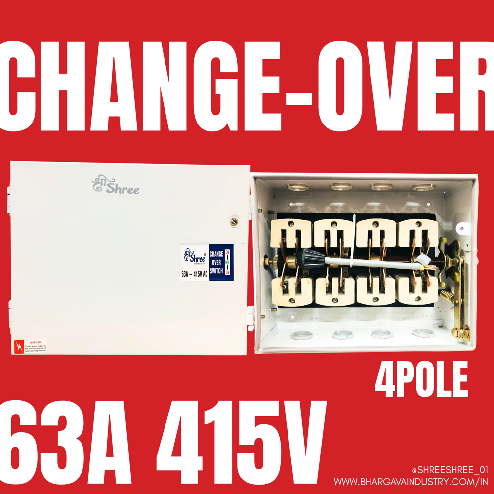 63a 415v Electric Change Over Switch - Color: White
