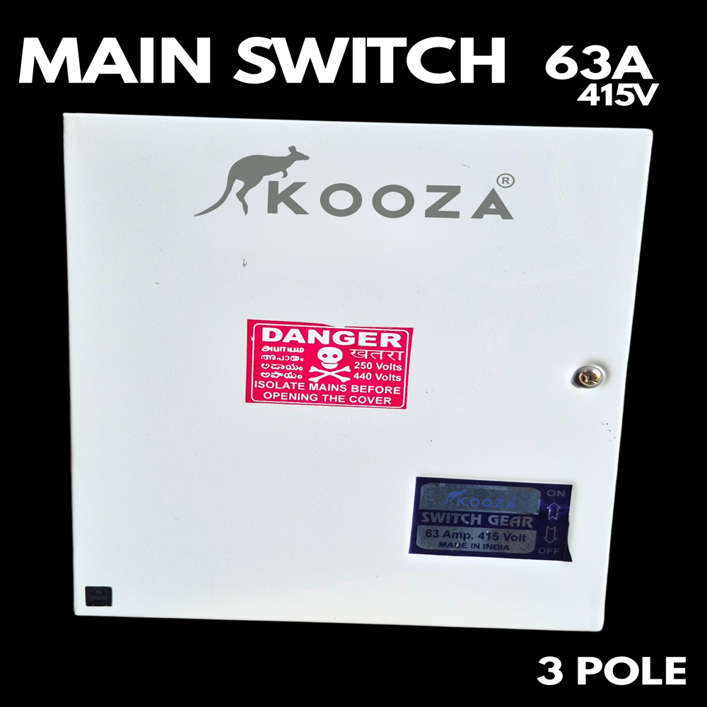 Ivory 63a 415v Tp Main Switch Box
