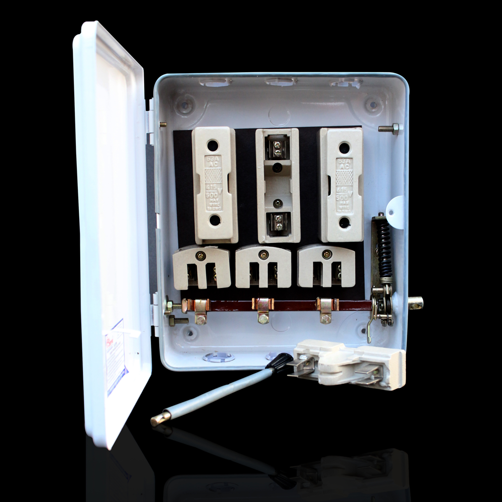 White 100A 500V Main Switch Box