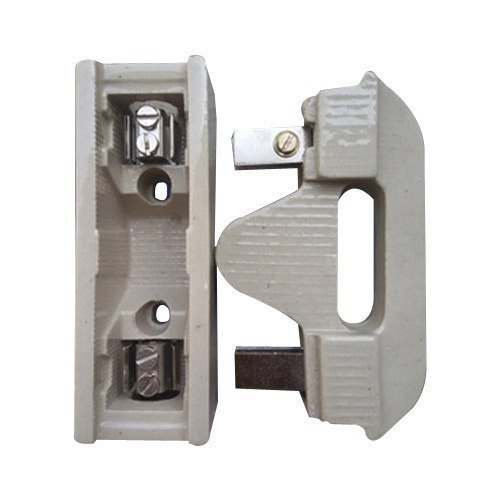 63A Porcelain Kit Kat Fuse - White, Rated Voltage 415V, 50MHz Frequency | Industrial Application, 1 Year Warranty