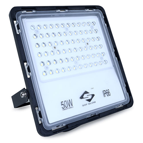 Black 50W Glass Flood Light