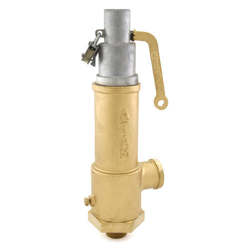 BRONZE SAFETY VALVE RIGHT ANGLE POP TYPE ENCLOSED DISCHARGE SCREWED ENDS