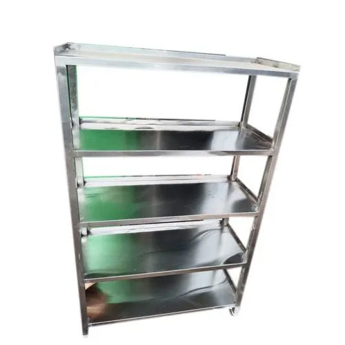 Stainless Steel Kitchen Storage Rack - 42x20x72 Inch | Silver Finish, Warranty Included