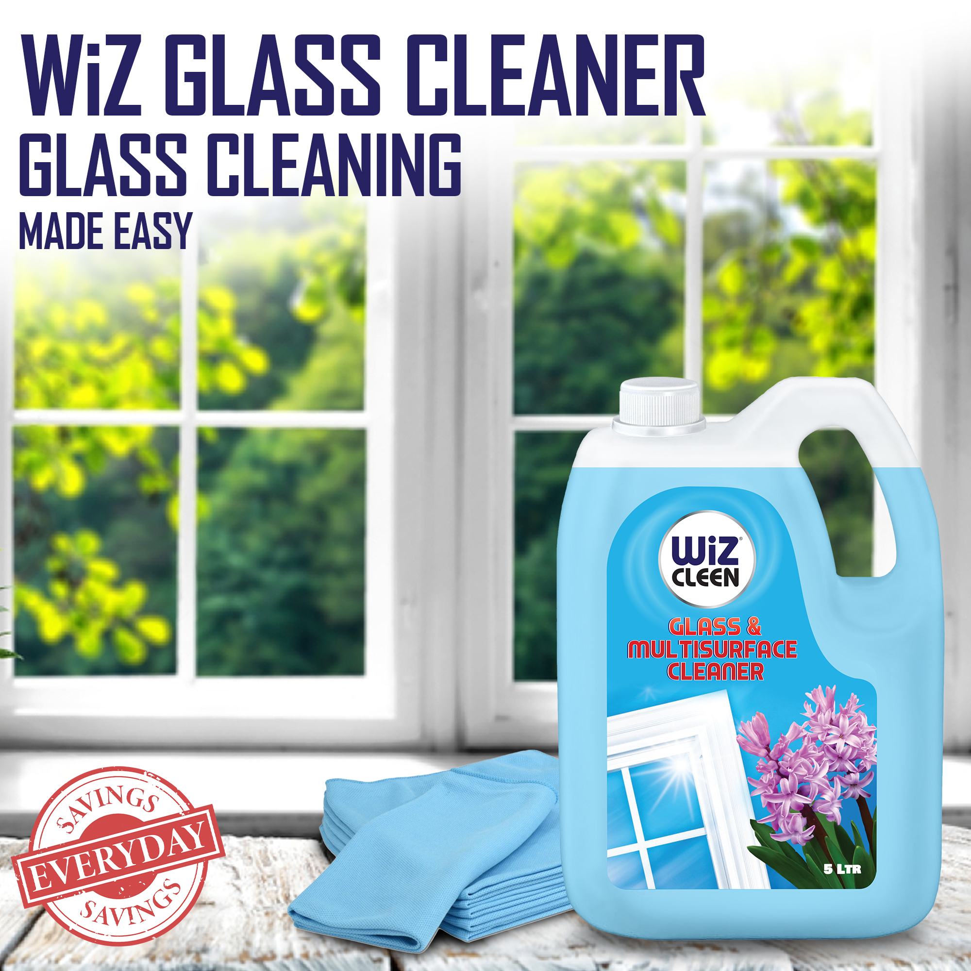 Wiz Glass and Multi Surface liquid Cleaner 5L