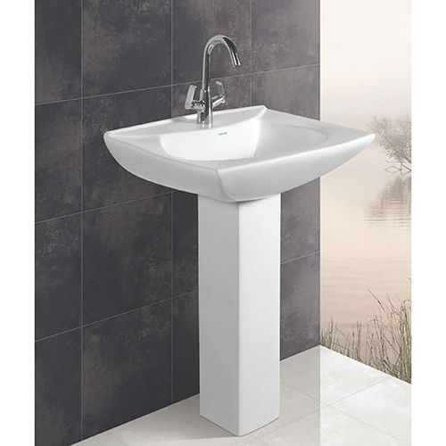 White 580X465X840Mm Neptune Pedestal Wash Basin