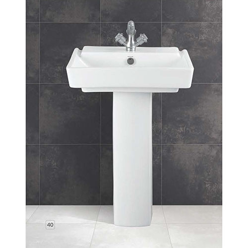 White 575X450X835Mm Nuwella Pedestal Wash Basin