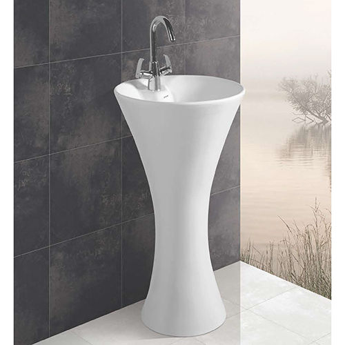 White 425X425X850Mm Venus One Piece Basin