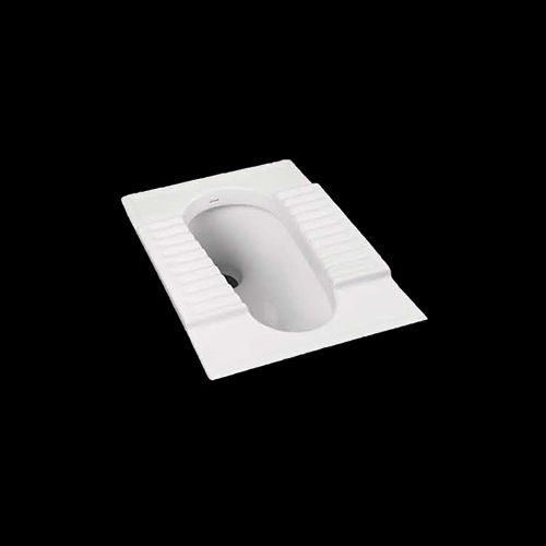 20 Inch Orissa Pan - Glossy White Ceramic Toilet Seat | High Quality, Floor Mounted Installation