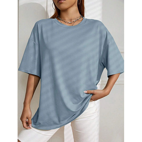 Grey Ladies Oversized T-Shirt