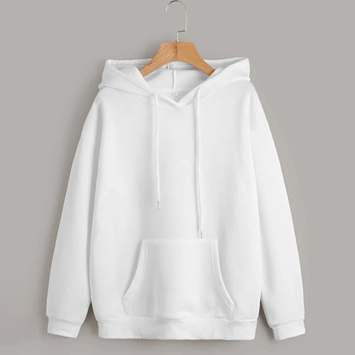 Indian Unisex White Hooded Sweatshirt