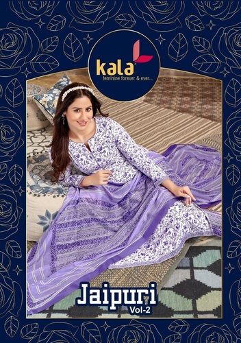 Kala Jaipuri  Kurti Pant With Dupatta