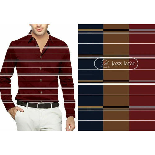 Multicolor Men Lining Shirt Fabric