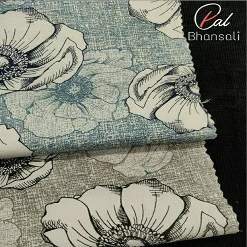 Multicolor Fancy Flower Printed Fabric