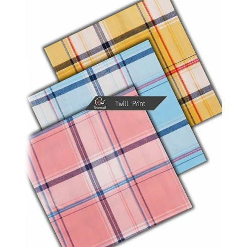 Fancy Modern Cotton Checks Shirting Fabric