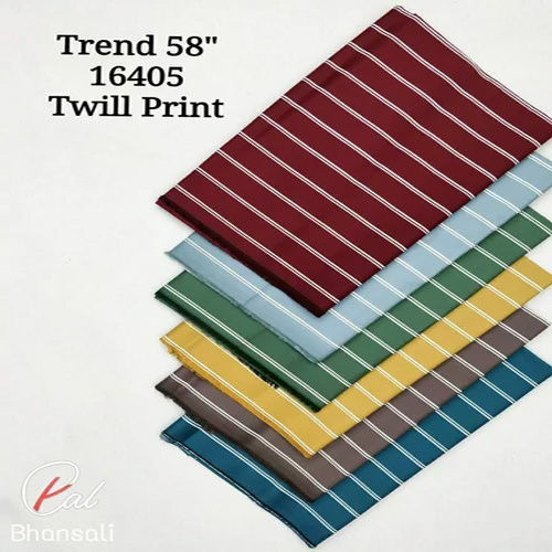 Multicolor Twill Printed Shirting Fabric