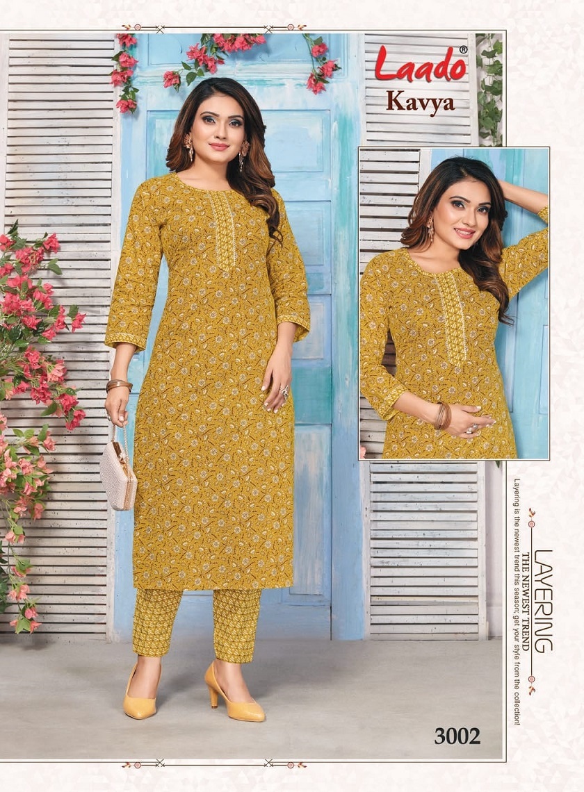 Laado Kavya Jaipuri Vol-3 - Kurti With Pant