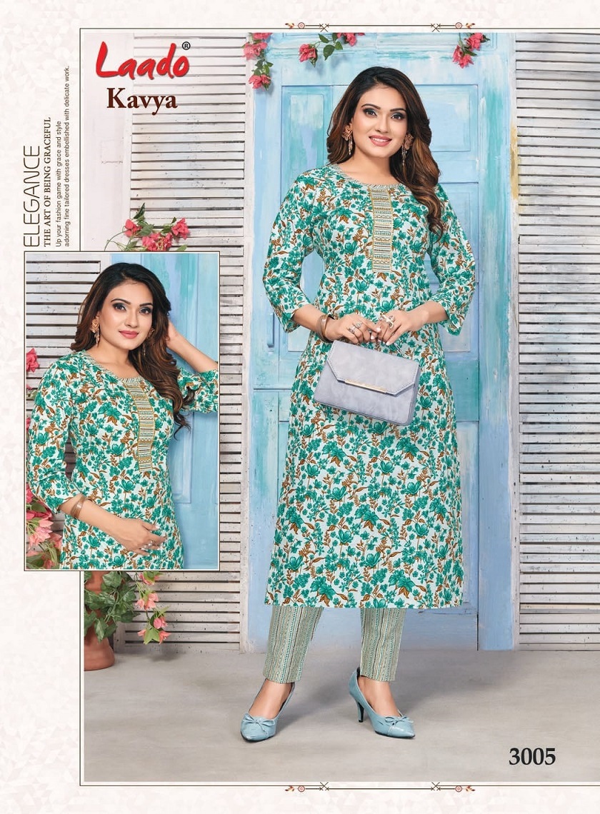Laado Kavya Jaipuri Vol-3 - Kurti With Pant