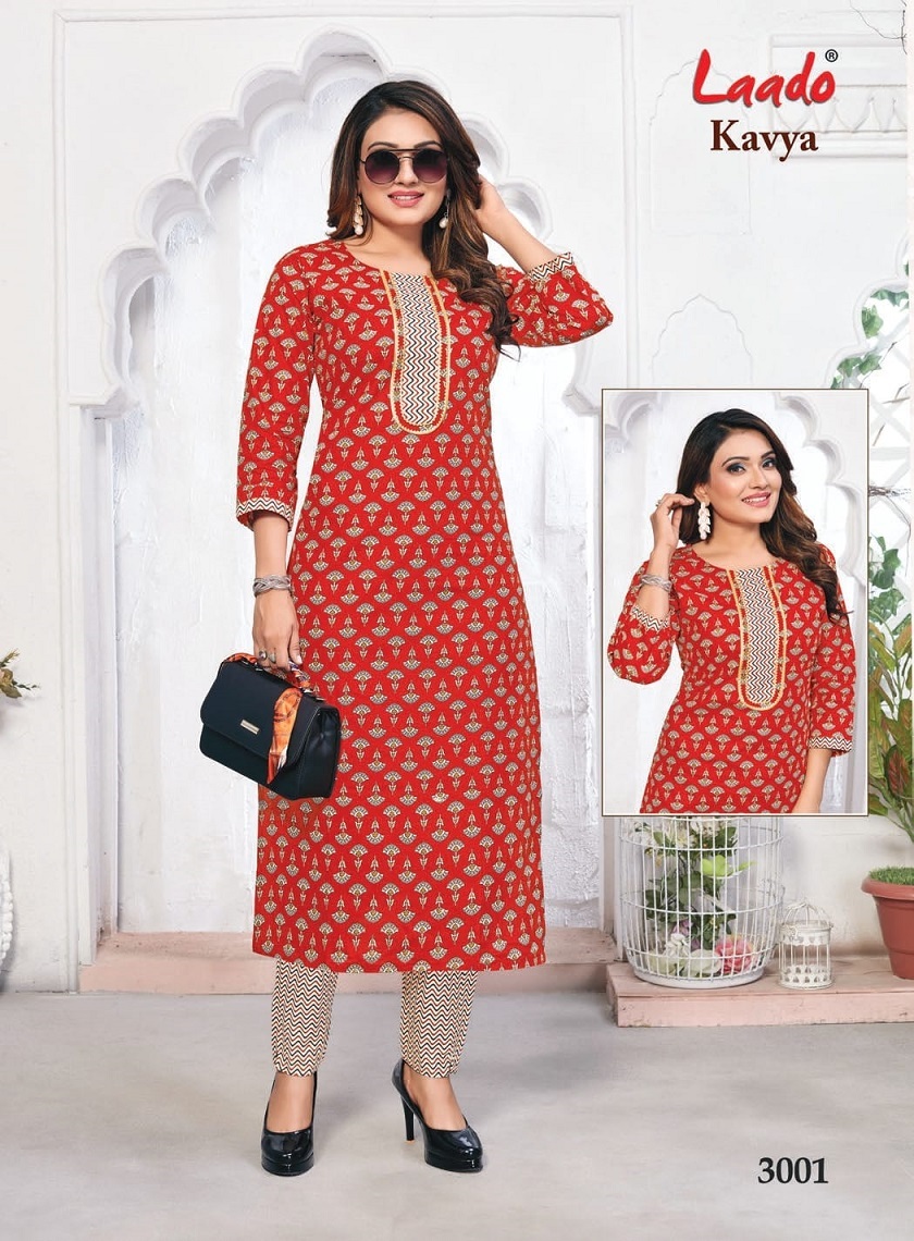 Laado Kavya Jaipuri Vol-3 - Kurti With Pant