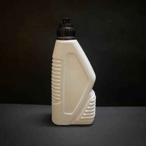 White 1000 Ml Long Spout Hdpe Lubricant Oil Bottle