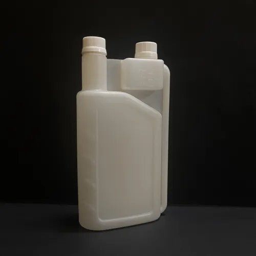 1000 ml 32 oz Natural HDPE Plastic Bettix Twin Neck Bottle with 60 ml 2 oz. Dosage Chamber