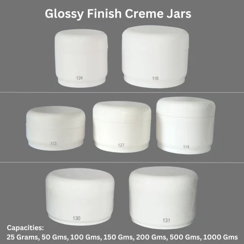 Glossy Round Creme Jars