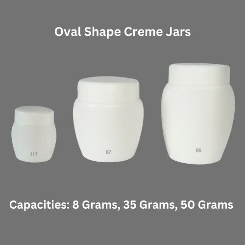 Oval Shape Creme Jars