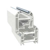 Upvc Window Profile - Plastic Material, 6 Mtr Size, White And Brown Color | Corrosion Resistant, Uv Resistant, Top Lock Handle