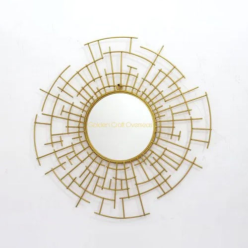 GCO Wall Mirror In Iron With gold finish