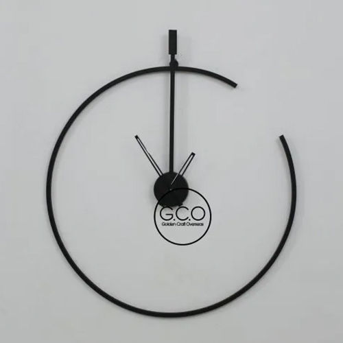 Black Finish Metal Wall Clock