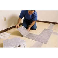 Pvc Floor Covering - 1 Mm Thickness, 431 Square Feet, White | Waterproof, Anti-slip, Rustic Ceramic Tiles With Stainless Steel Accents