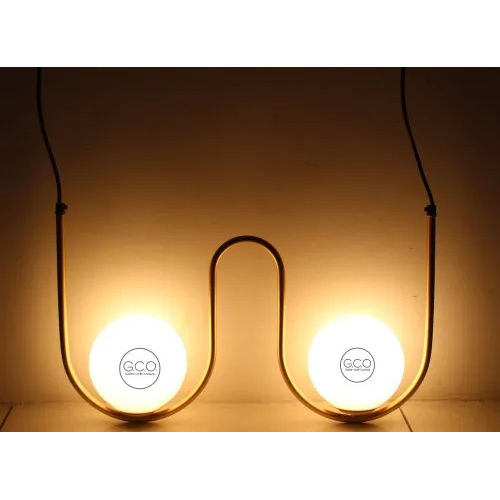 2 Milky Boll Hanging Light